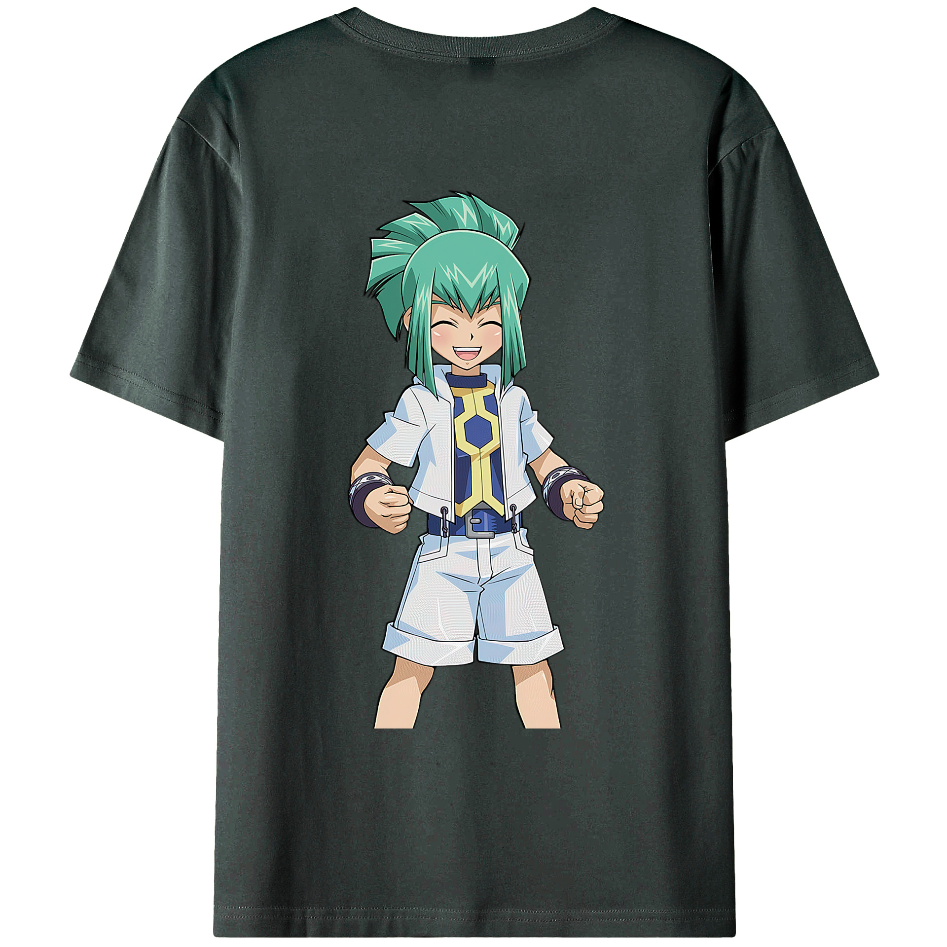 （画像用） 遊☆戯☆王 Yu-Gi-Oh! 綿100％ メンズ半袖Tシャツ（バックプリント） 通気性